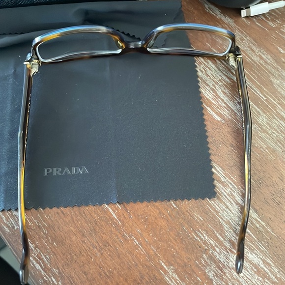 Prada VPR 16M ZXH-101 denim tortoise eyeglasses with cloth and case - Picture 10 of 16
